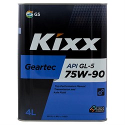 Полусинтетическое трансмиссионное масло KIXX GEARTEC 75W90 - фото 13782253