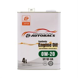 Моторное масло AUTOBACS 0w-20 engine oil synthetic api sp ilsac gf-6, 4л - фото 13782507
