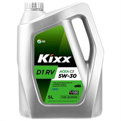 Синтетическое моторное масло KIXX D1 RV C3 5w-30 API SN/CF, ACEA A3/B4/C3 - фото 13782619