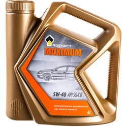 Полусинтетическое моторное масло Роснефть Maximum 5W-40 SG-CD - фото 13782633
