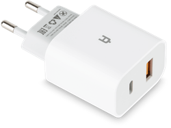 Сетевое зарядное устройство Alteracs USB Type C AC18F White - фото 13783246