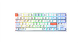 Клавиатура механическая проводная Dareu A87X Blue-White (голубой/белый), 87 клавиш, switch BlueSky V3 (linear), подключение USB, подсветка RGB - фото 13783889