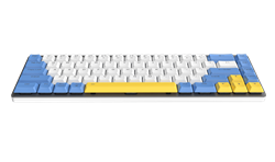 Клавиатура беспроводная Dareu EK868 White-Blue-Yellow (белый/синий/желтый), подключение: проводное+Bluetooth, свитчи: ультратонкие Kailh-Dareu Brown (tactile) - фото 13783947