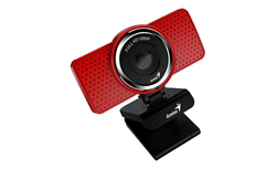 Веб-камера Genius ECam 8000 красная (Red), 1080p Full HD, Mic, 360°, универсальное мониторное крепление, гнездо для штатива - фото 13786496