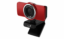 Веб-камера Genius ECam 8000 красная (Red) new package, 1080p Full HD, Mic, 360&#176;, универсальное мониторное крепление, гнездо для штатива
