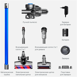 Пылесос вертикальный Jimmy Cordless Vacuum Cleaner H8 Graphite+Blue - фото 13787023