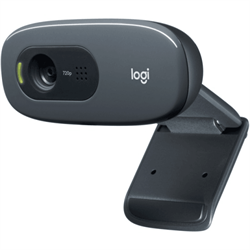 Веб-камера Logitech C270 (HD 720p/30fps, фокус постоянный, угол обзора 60°, кабель 1.5м) (арт. 960-000999, M/N: V-U0018) - фото 13787360