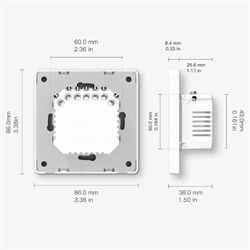 Выключатель (трехклавишный) Moes ZigBee Smart Switch серый модели SR-ZS - фото 13787529
