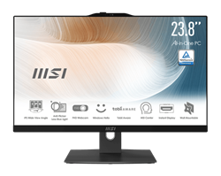 Modern AM242P 12M-090RU (MS-AE07)  23.8'' FHD(1920x1080)/Intel Core i5-1240P/16GB/512GB SSD/Integrated/WiFi/BT/2.0MP/KB+MOUSE(WLS)/W11Pro/1Y/BLACK - фото 13787640
