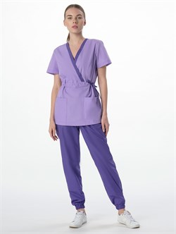 Костюм женский Симпл-001 (тк.Смесовая,120) MedLine, фиолетовый/сирень - фото 13788894