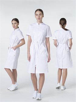 Халат женский Сансара-005 (тк.Смесовая,160) MedLine, белый - фото 13790920