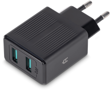 Сетевое зарядное устройство Alteracs 2xUSB AA12 Black