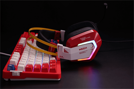 Гарнитура игровая проводная Dareu EH732 Red (красный), подключение USB, подсветка RGB