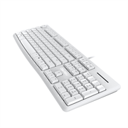 Клавиатура проводная Dareu LK185 White (белый), мембранная, 104 клавиши, EN/RU, 1,5м, размер 440x147x22мм