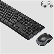 Клавиатура беспроводная Logitech K270 (приемник Unifying, 2 батарейки AAA) (арт. 920-003058, M/N: Y-R0015 / C-U0007) С КИРИЛЛИЦЕЙ