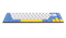 Клавиатура беспроводная Dareu EK868 White-Blue-Yellow (белый/синий/желтый), подключение: проводное+Bluetooth, свитчи: ультратонкие Kailh-Dareu Brown (tactile) - фото 13783947